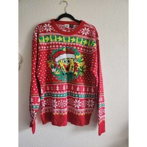 SpongeBob Square Pants Ugly Christmas Sweater Size L
